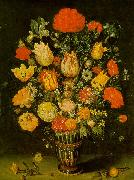 BOSSCHAERT, Ambrosius the Elder Still-Life of Flowers f Spain oil painting artist